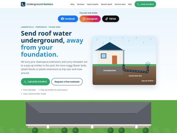 Underground Gutters website